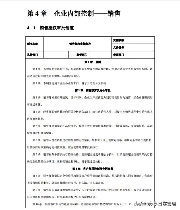 全套企業(yè)內(nèi)控管理制度，低調推薦！（附帶流程手冊細則匯編）（企業(yè)內(nèi)控管理制度范本）